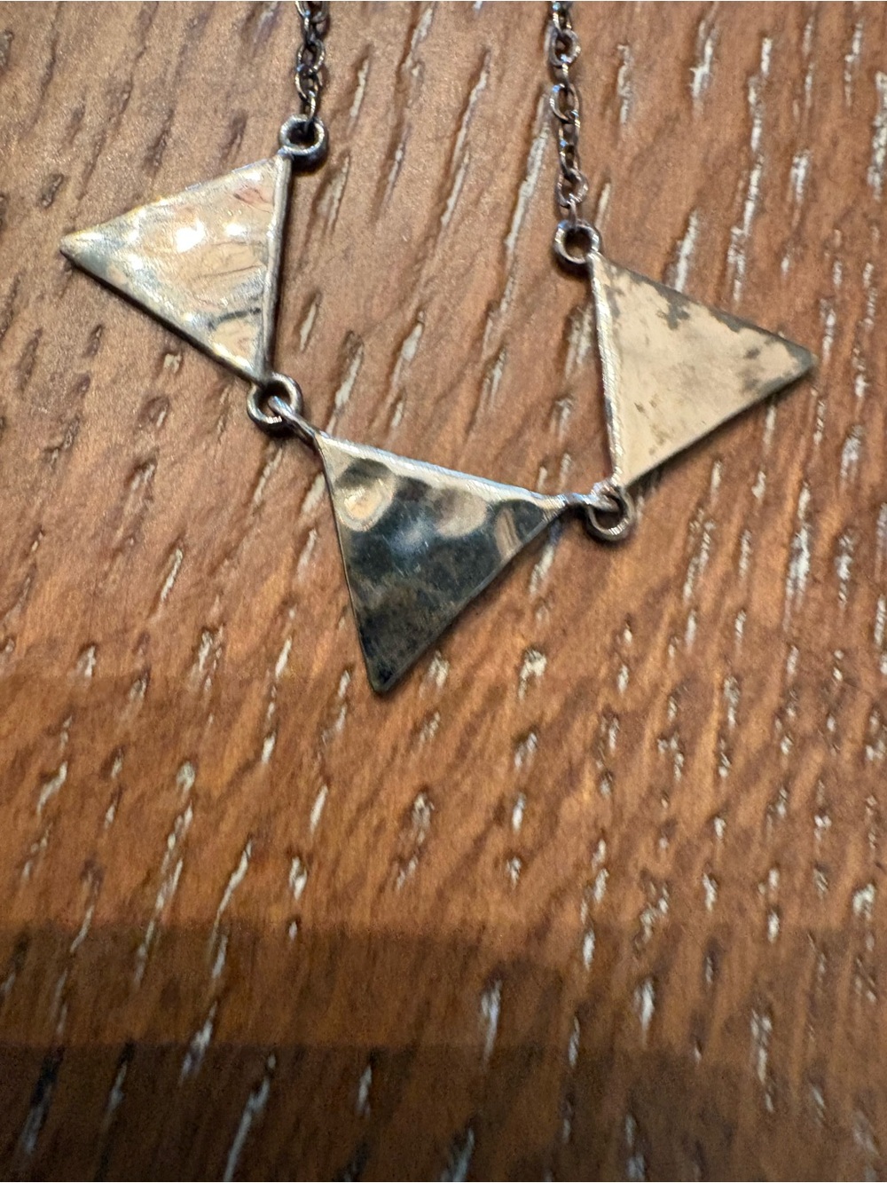 Silpada Hammered Triangle Pendant Necklace - Silver